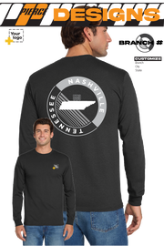 Custom Gildan® DryBlend® 50 Cotton/50 Poly Long Sleeve T-Shirt - CIRCLE