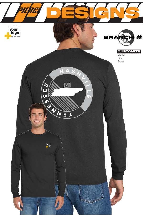 Custom Gildan® DryBlend® 50 Cotton/50 Poly Long Sleeve T-Shirt - CIRCLE