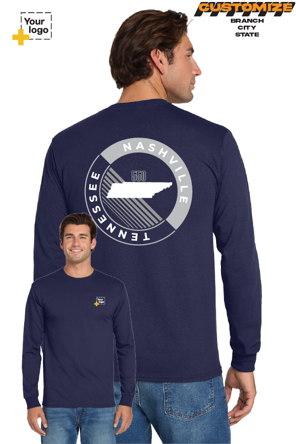 Custom Gildan® DryBlend® 50 Cotton/50 Poly Long Sleeve T-Shirt - CIRCLE