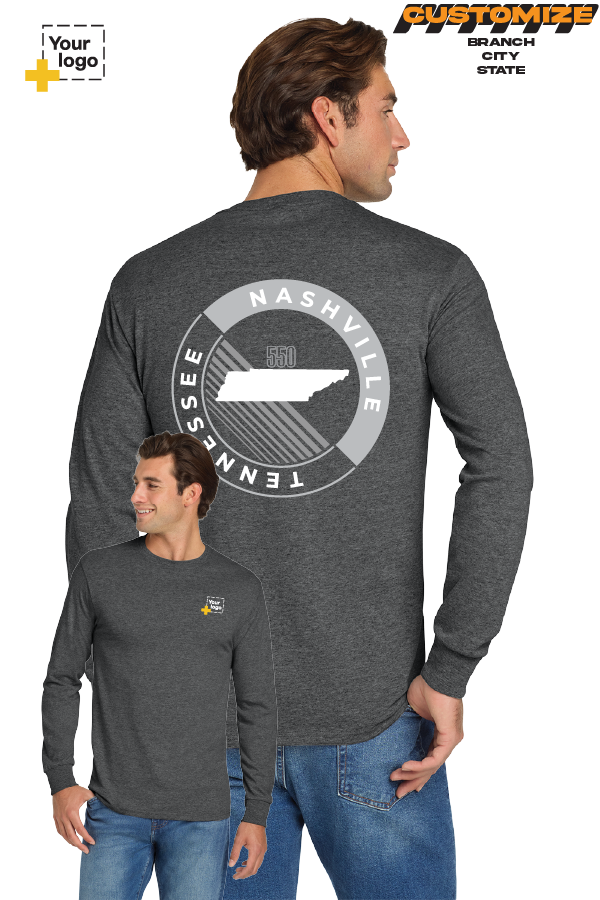 Custom Gildan® DryBlend® 50 Cotton/50 Poly Long Sleeve T-Shirt - CIRCLE