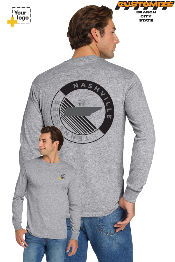 Custom Gildan® DryBlend® 50 Cotton/50 Poly Long Sleeve T-Shirt - CIRCLE