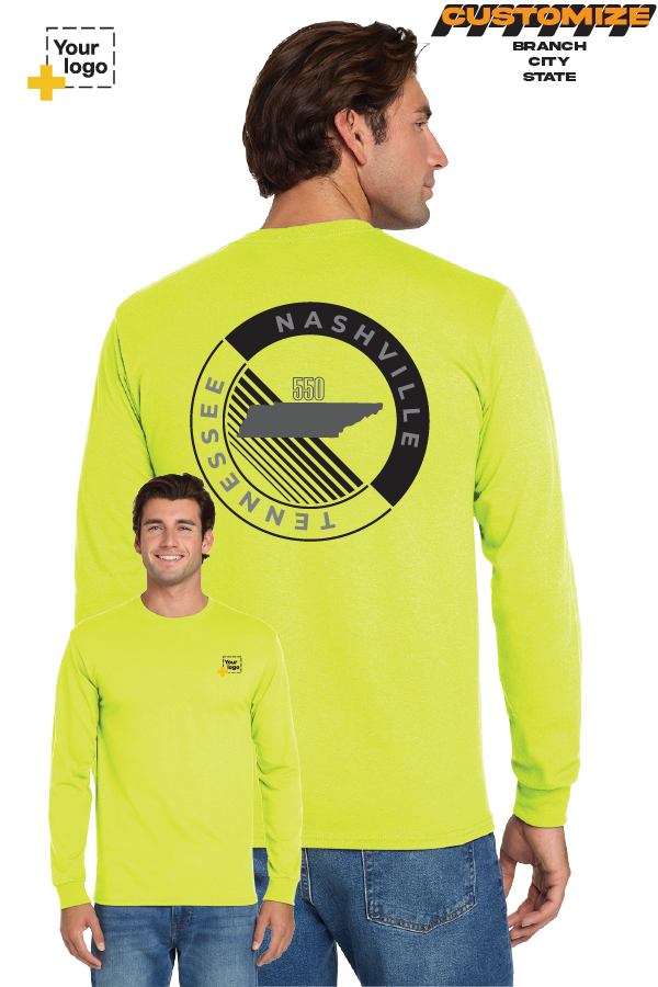 Custom Gildan® DryBlend® 50 Cotton/50 Poly Long Sleeve T-Shirt - CIRCLE