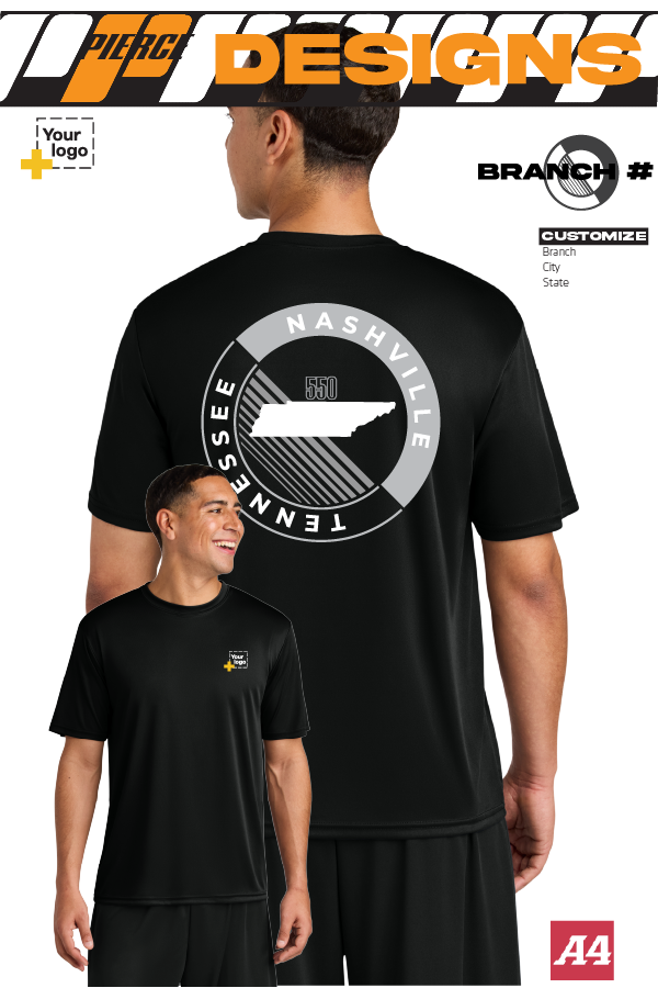 Custom A4 Cooling Performance Tee - CIRCLE