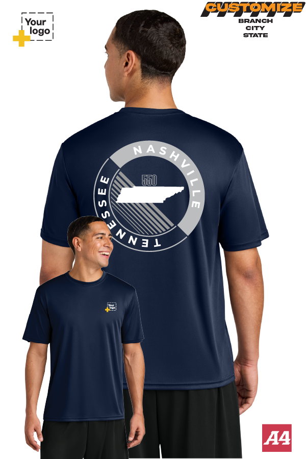 Custom A4 Cooling Performance Tee - CIRCLE