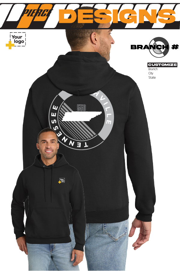 Custom Core Fleece Pullover Hooded Sweatshirt - CIRCLE