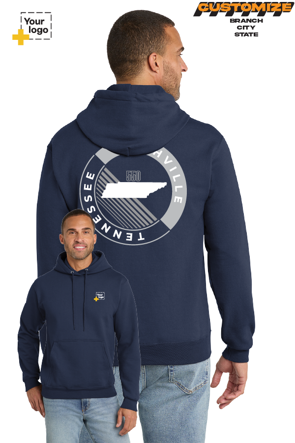 Custom Core Fleece Pullover Hooded Sweatshirt - CIRCLE