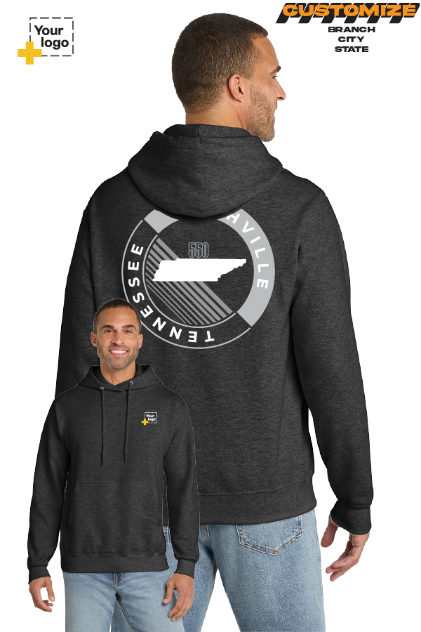 Custom Core Fleece Pullover Hooded Sweatshirt - CIRCLE