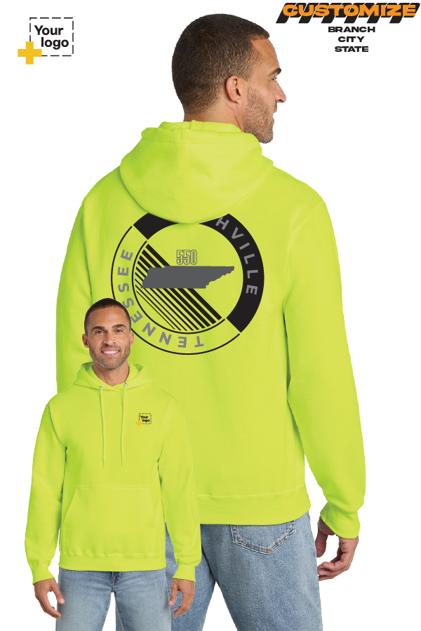 Custom Core Fleece Pullover Hooded Sweatshirt - CIRCLE
