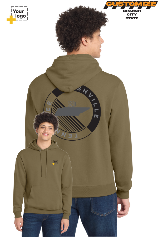Custom Core Fleece Pullover Hooded Sweatshirt - CIRCLE