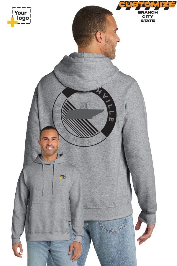 Custom Core Fleece Pullover Hooded Sweatshirt - CIRCLE