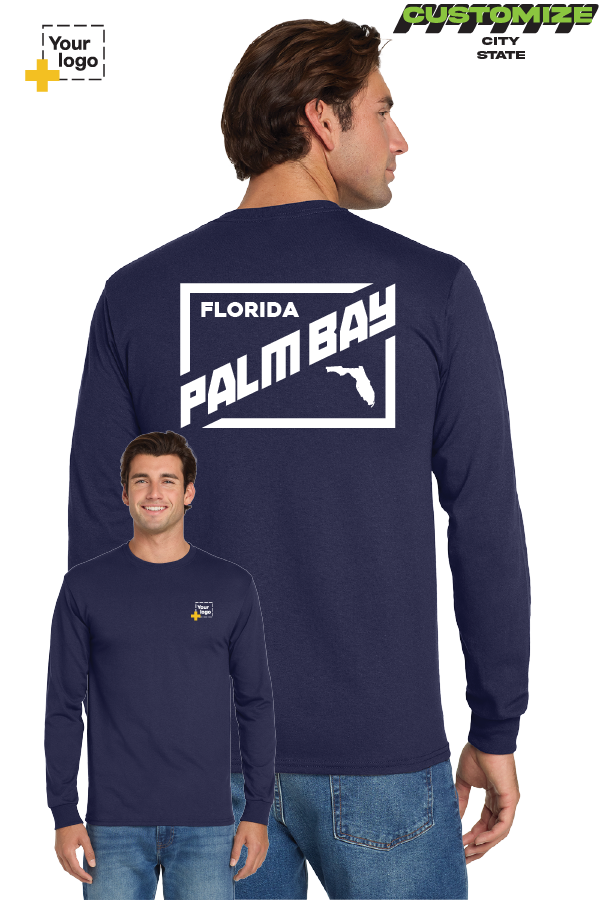 Custom Gildan® DryBlend® 50 Cotton/50 Poly Long Sleeve T-Shirt - DIAGONAL