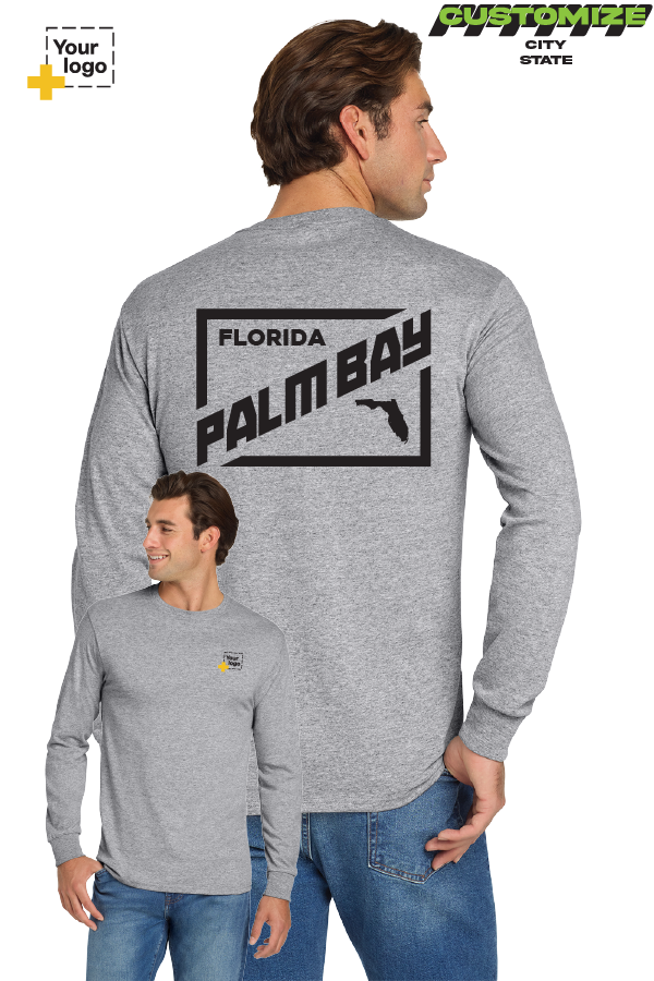 Custom Gildan® DryBlend® 50 Cotton/50 Poly Long Sleeve T-Shirt - DIAGONAL