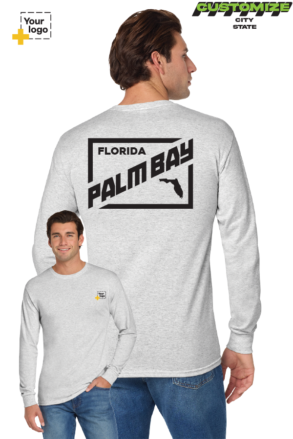 Custom Gildan® DryBlend® 50 Cotton/50 Poly Long Sleeve T-Shirt - DIAGONAL