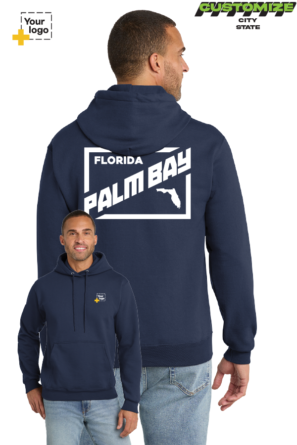 Custom Core Fleece Pullover Hooded Sweatshirt - DIAGONAL