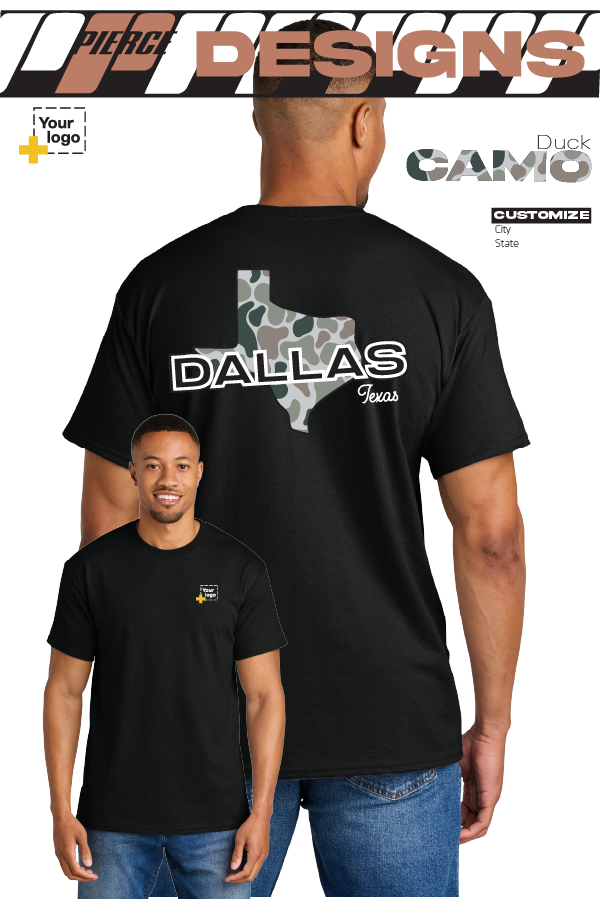 Custom Gildan® DryBlend® 50 Cotton/50 Poly T-Shirt - Duck Camo