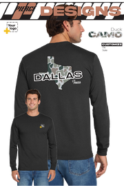 Custom Gildan® DryBlend® 50 Cotton/50 Poly Long Sleeve T-Shirt - Duck Camo