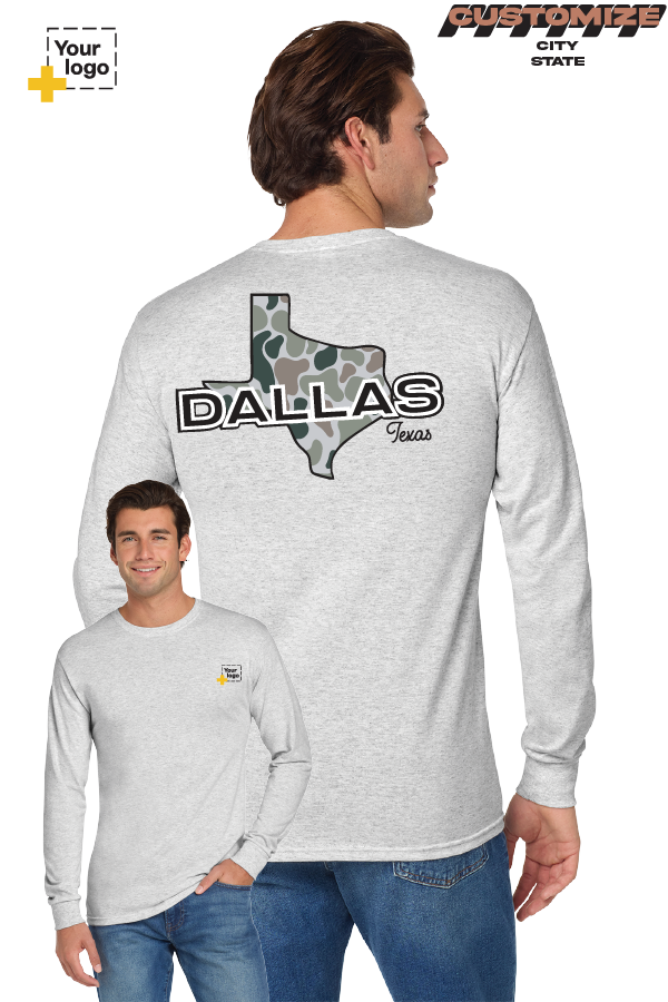 Custom Gildan® DryBlend® 50 Cotton/50 Poly Long Sleeve T-Shirt - Duck Camo