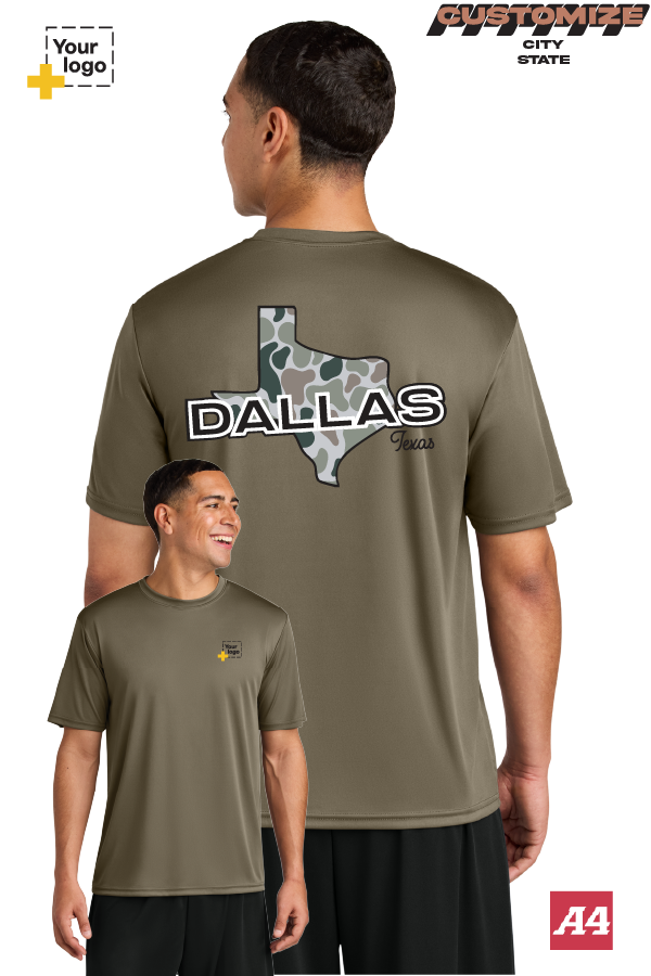 Custom A4 Cooling Performance Tee - Duck Camo