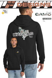 Custom Core Fleece Pullover Hooded Sweatshirt - Duck Camo