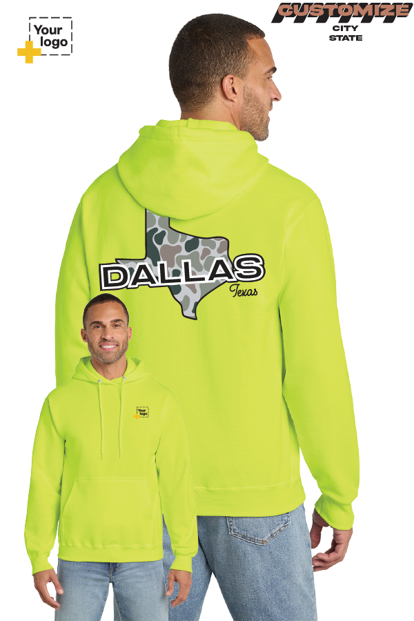 Custom Core Fleece Pullover Hooded Sweatshirt - Duck Camo