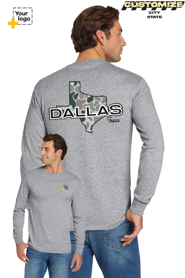Custom Gildan® DryBlend® 50 Cotton/50 Poly Long Sleeve T-Shirt - Duck Camo