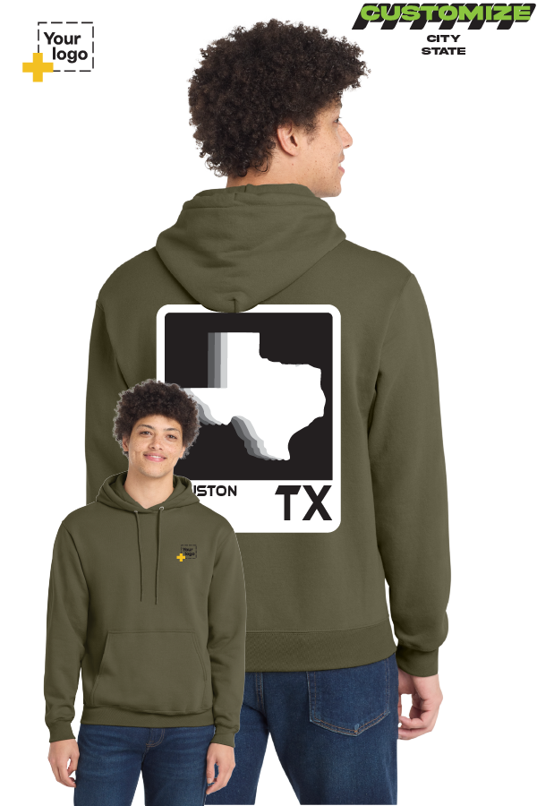 Custom Core Fleece Pullover Hooded Sweatshirt - ELEMENTS FADE