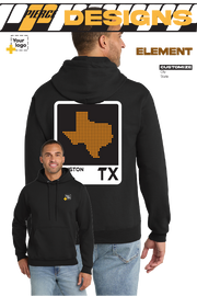 Custom Core Fleece Pullover Hooded Sweatshirt - ELEMENTS DOTS