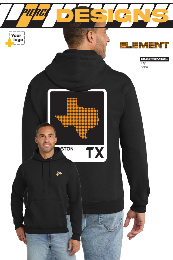 Custom Core Fleece Pullover Hooded Sweatshirt - ELEMENTS DOTS