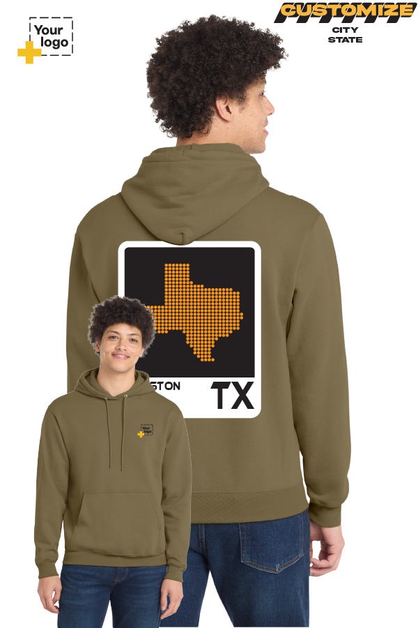 Custom Core Fleece Pullover Hooded Sweatshirt - ELEMENTS DOTS