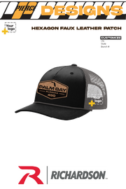 Custom Richardson 112FPR Trucker - Faux Leather Patch