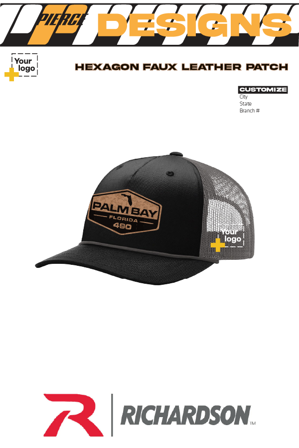 Custom Richardson 112FPR Trucker - Faux Leather Patch