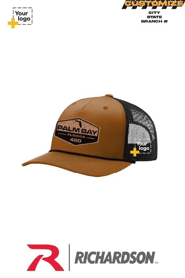 Custom Richardson 112FPR Trucker - Faux Leather Patch