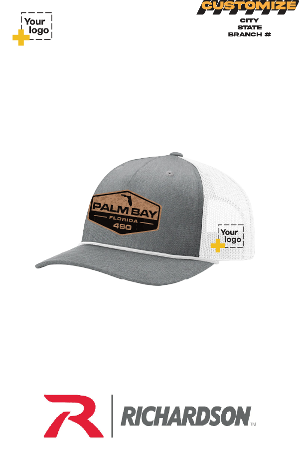 Custom Richardson 112FPR Trucker - Faux Leather Patch