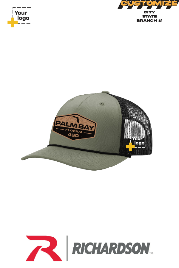 Custom Richardson 112FPR Trucker - Faux Leather Patch