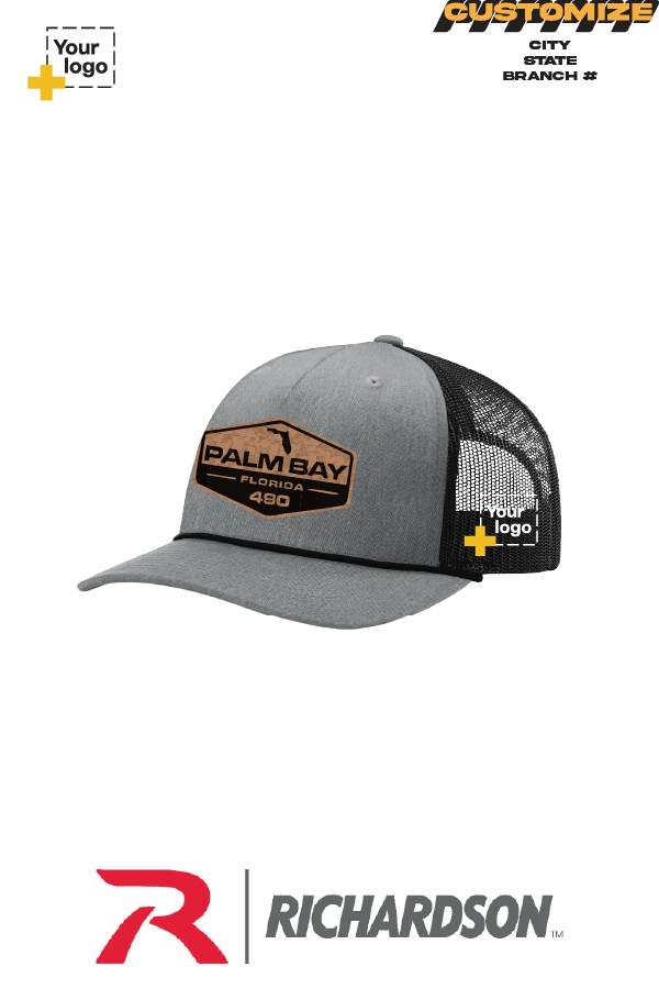 Custom Richardson 112FPR Trucker - Faux Leather Patch