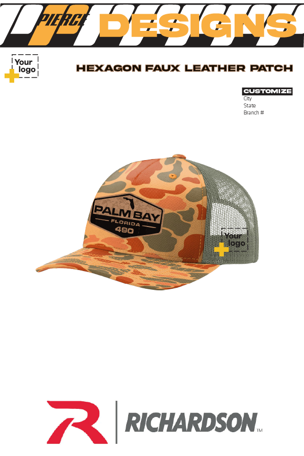 Custom Richardson 112PFP Trucker - Faux Leather Patch