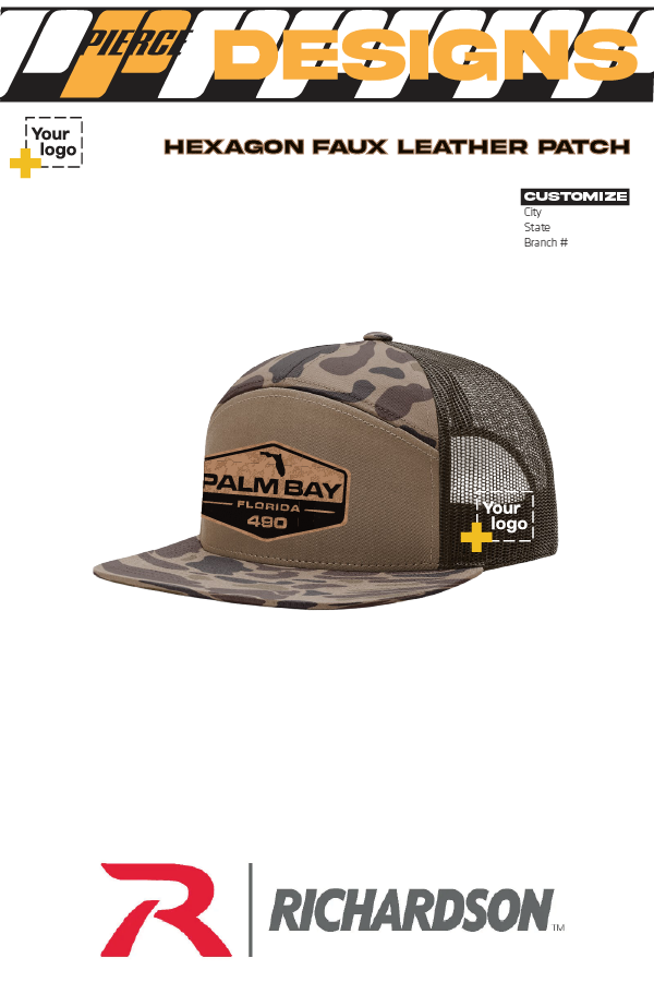 Custom Richardson 168P Trucker - Faux Leather Patch