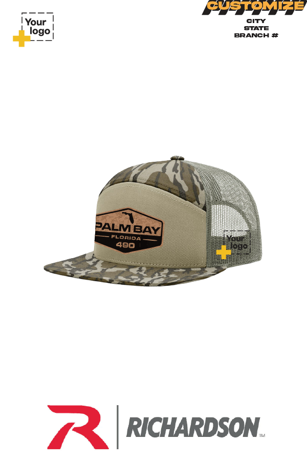 Custom Richardson 168P Trucker - Faux Leather Patch