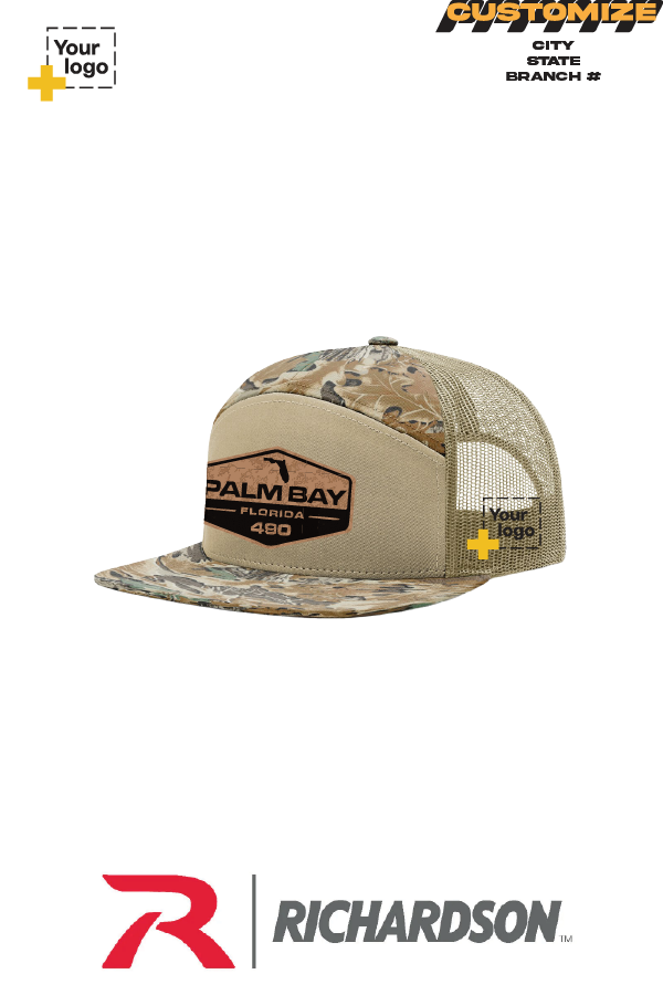 Custom Richardson 168P Trucker - Faux Leather Patch