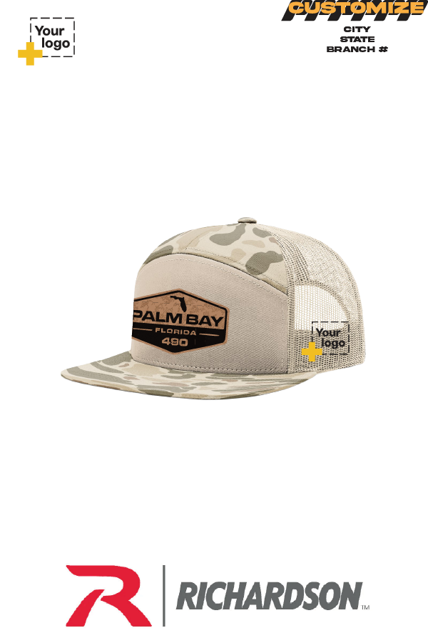 Custom Richardson 168P Trucker - Faux Leather Patch