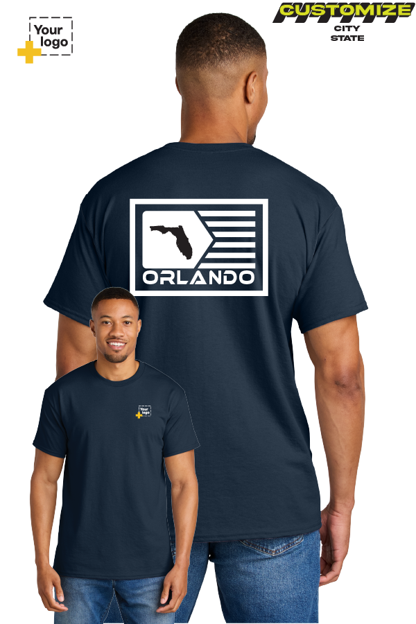 Custom Gildan® DryBlend® 50 Cotton/50 Poly T-Shirt - GEOMETRIC FLAG
