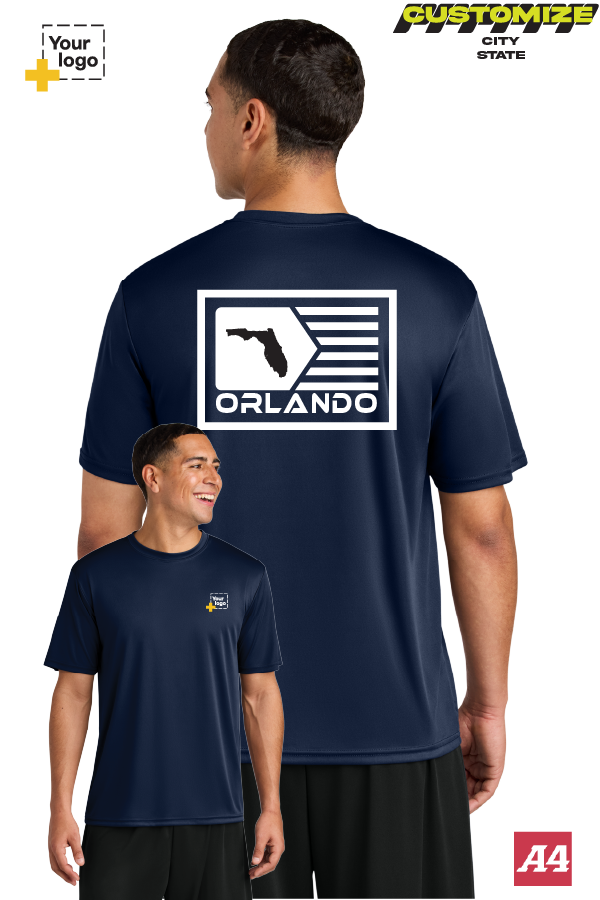 Custom A4 Cooling Performance Tee - GEOMETRIC FLAG