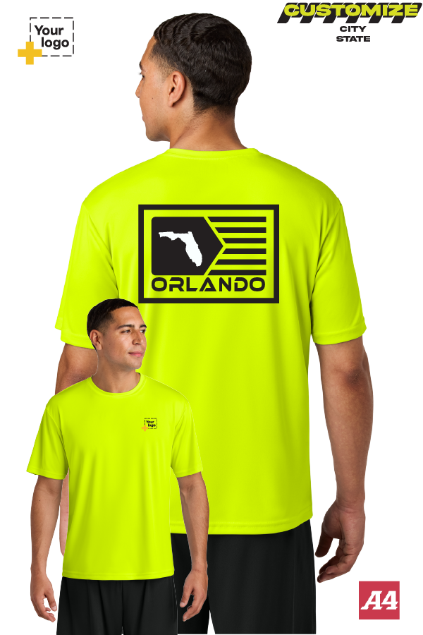 Custom A4 Cooling Performance Tee - GEOMETRIC FLAG