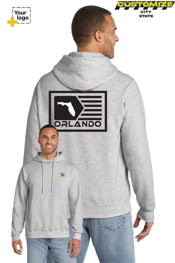 Custom Core Fleece Pullover Hooded Sweatshirt - GEOMETRIC FLAG
