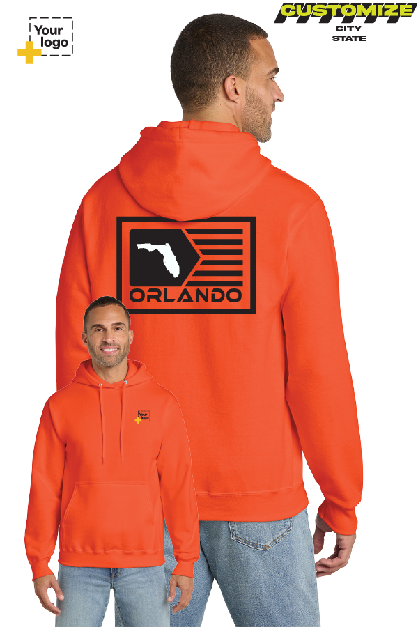 Custom Core Fleece Pullover Hooded Sweatshirt - GEOMETRIC FLAG