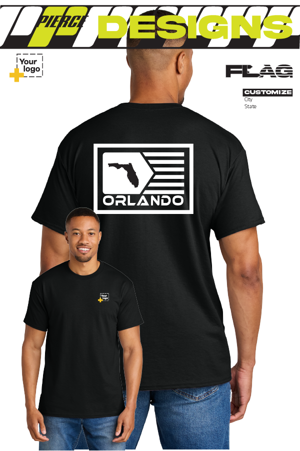 Custom Gildan® DryBlend® 50 Cotton/50 Poly T-Shirt - GEOMETRIC FLAG