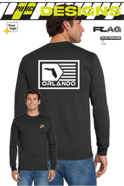 Custom Gildan® DryBlend® 50 Cotton/50 Poly Long Sleeve T-Shirt - GEOMETRIC FLAG