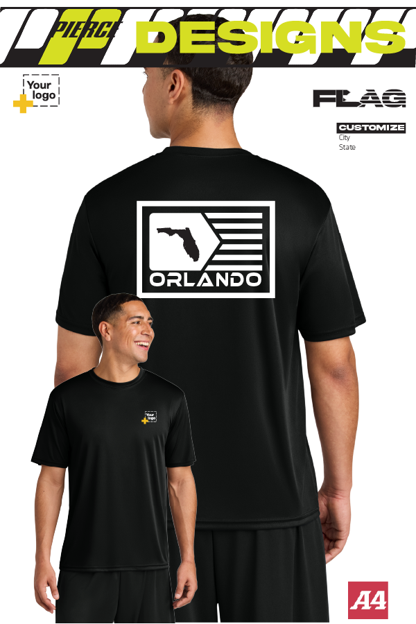 Custom A4 Cooling Performance Tee - GEOMETRIC FLAG