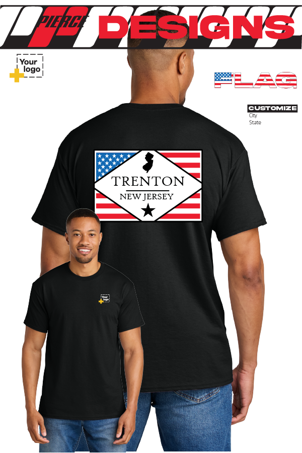 Custom Gildan® DryBlend® 50 Cotton/50 Poly T-Shirt - DIAMOND FLAG