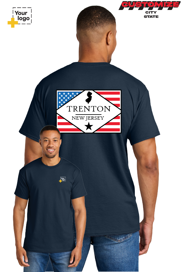 Custom Gildan® DryBlend® 50 Cotton/50 Poly T-Shirt - DIAMOND FLAG